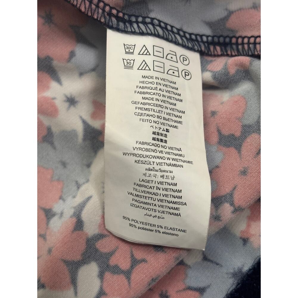 Michael‎ Michael Kors Floral Flutter Sleeve V-Neck Dress Blue Red XS - Picture 5 of 5